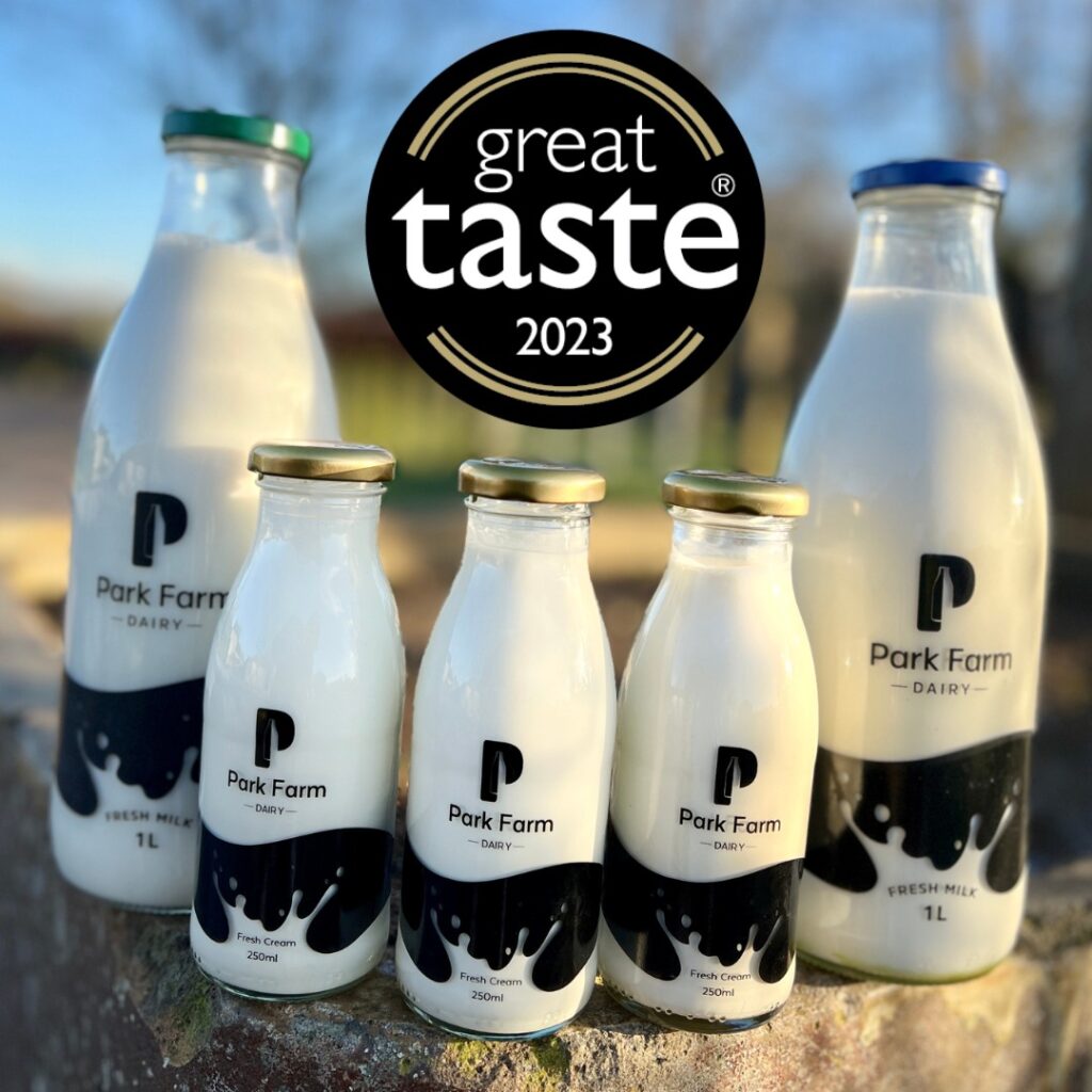 Great Taste Award Winning Whole Milk and Double Cream from Family Dairy Park Farm Delivered by What's Fresh in East Kilbride